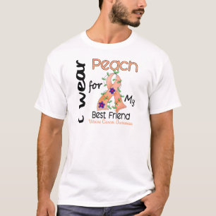 Uteriner Krebs trage ich Pfirsich für meinen T-Shirt