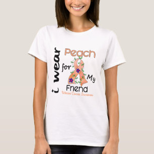 Uteriner Krebs trage ich Pfirsich für meinen T-Shirt
