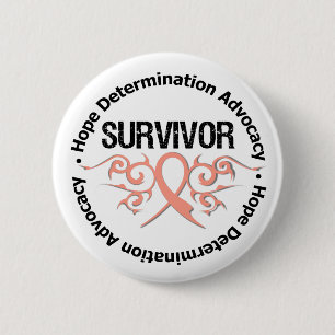 Uteriner Krebs-Überlebend-Stammes- Band Button