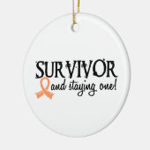 Uteriner Krebs-Überlebender 18 Keramik Ornament (Links)