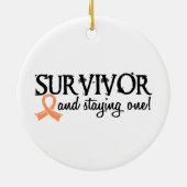 Uteriner Krebs-Überlebender 18 Keramik Ornament (Hinten)