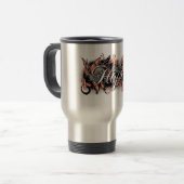 Uterines Krebs-Hoffnungs-Garten-Band Reisebecher (Vorderseite Links)