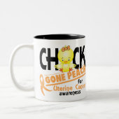 Uterines Krebs-Küken gegangener Pfirsich 2 Zweifarbige Tasse (Links)