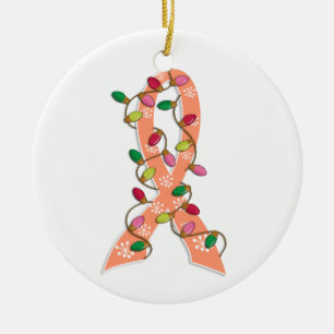 Uterines Krebs-Weihnachtslicht-Band Keramikornament