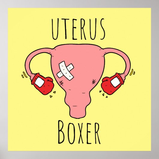 Uterus Boxer / Uterus Puns / Uterus Jokes Poster (Vorne)