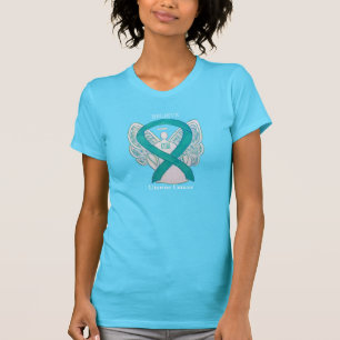 Uterus Cancer Awareness Ribbon Angel Shirt