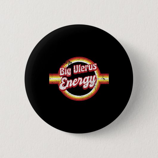 Uterus Energy Retro Feministin Frau Button (Vorderseite)