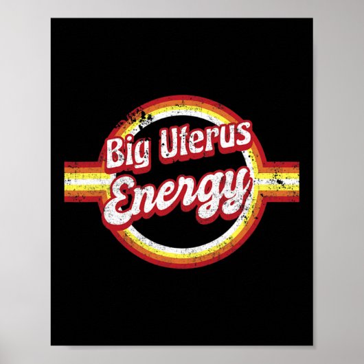 Uterus Energy Retro Feministin Frau Poster (Vorne)