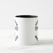 Uterus Graphic + Custom Text Button Tasse (Zentrum)