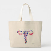 Uterus Jumbo Stoffbeutel (Rückseite)