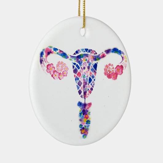 Uterus Keramik Ornament (Rechts)