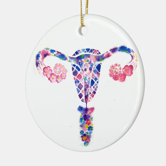 Uterus Keramik Ornament (Links)