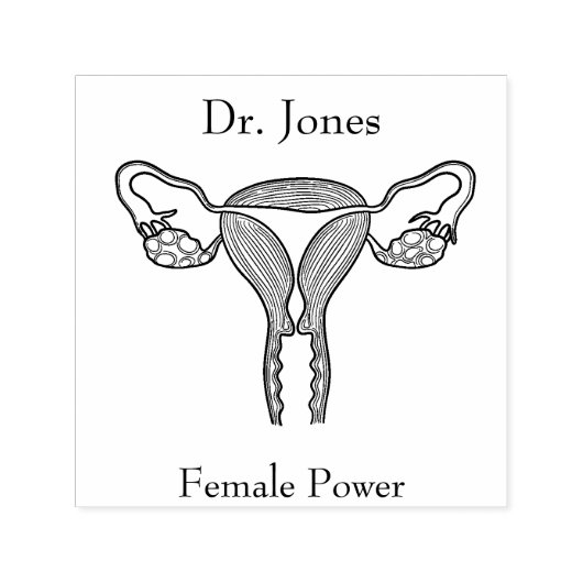 Uterus, menschliche Organe, selbstfärbende Briefma Permastempel (Design)