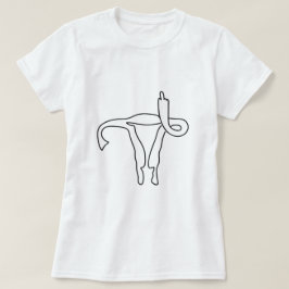 UTERUS MIDDLE FINGER ZOLLBARE ADRESSE T-Shirt