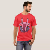 Uterus Shows Middle Finger Feminist Feminism Gift  T-Shirt (Vorne ganz)