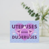 Uterus vor Duderuses Galentinstag Postkarte (Stehend Vorderseite)