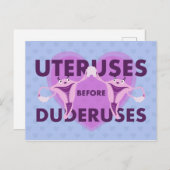 Uterus vor Duderuses Galentinstag Postkarte (Vorne/Hinten)
