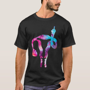 Uterus zeigt Middle Finger Feminist Feminismus Kra T-Shirt