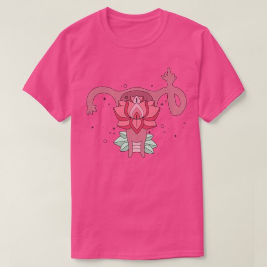 Uterus zeigt Mittelfinger Feminismus6045 T-Shirt (Design vorne)