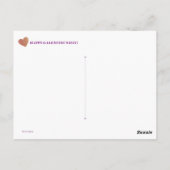 Uteruses Heart Schatten Postkarte (Rückseite)