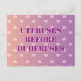 Uteruses Heart Schatten Postkarte