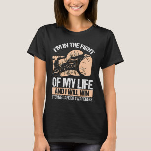 Uteruskrebs-Bewusstsein Ich werde Peach Ribbon gew T-Shirt