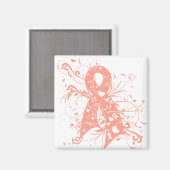 Uteruskrebs Blumenkohl-Wirbel Magnet (Vorderseite/Rückseite)