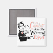 Uteruskrebs hat die falsche Diva gefunden Magnet (Vorderseite/Rückseite)