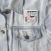 Uteruskrebs I trage Peach Ribbon TRIBUTE Button (Beispiel)