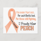 Uteruskrebs I Trage stolz Pfirsich 1 Postkarte (Vorderseite)