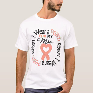 Uteruskrebs Ich trage Pfirsichband für meine Mama T-Shirt