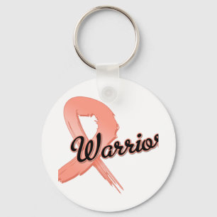 Uteruskrebs Krieger Grunge Ribbon Schlüsselanhänger