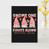 Uteruskrebs Peach Ribbon Gnome Karte (Gelbe Blume)