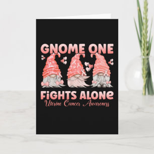 Uteruskrebs Peach Ribbon Gnome Karte