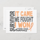 Uteruskrebs-Überleben Es kam, dass wir kämpften ic Postkarte (Vorne/Hinten)