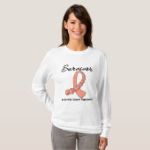 Uteruskrebserkrankung Gemstone Ribbon T-Shirt (Vorne ganz)
