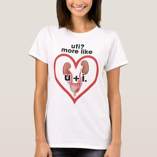 Uti mehr wie U + I Herz-Liebe T-Shirt (Vorderseite)