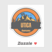 Utica, Kansas Aufkleber (Blatt)
