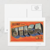 Utica, New YorkGroße Letter ScenesUtica, NY Postkarte (Vorne/Hinten)