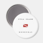 Utila Island Honduras Scuba Dive Flag Magnet (Vorderseite/Rückseite)