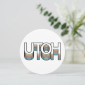 UTOH Pastel Retro Ästhetik Moderne Mood Typografie Einladung (Stehend Vorderseite)