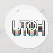 UTOH Pastel Retro Ästhetik Moderne Mood Typografie Einladung (Vorne/Hinten)