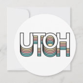 UTOH Pastel Retro Ästhetik Moderne Mood Typografie Einladung (Vorderseite)