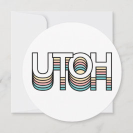 UTOH Pastel Retro Ästhetik Moderne Mood Typografie Einladung