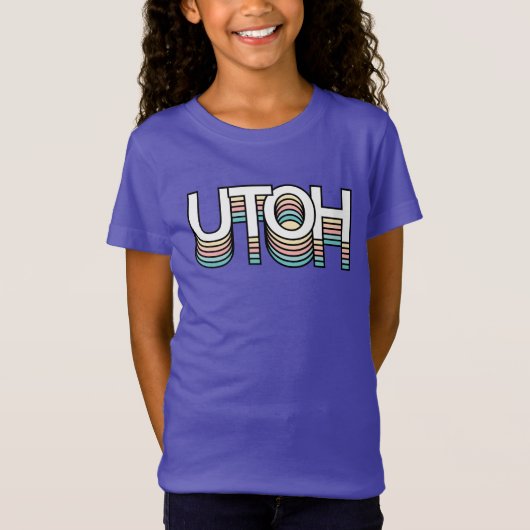 UTOH Pastel Retro Ästhetik Moderne Mood Typografie T-Shirt (Vorderseite)