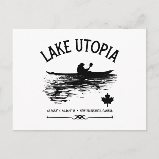 Utopia New Brunswick Canada Seen - Kayaker Postkarte (Vorderseite)