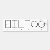 Utopie Autoaufkleber (Vorne)