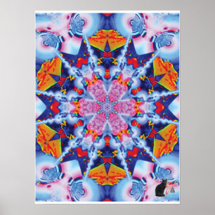 Utopie Kinematische Collage Kaleidoskop Poster