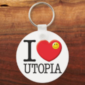 Utopie Liebe Schlüsselanhänger (Vorderseite)