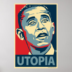 Utopie- - Obama-Parodieplakat Poster